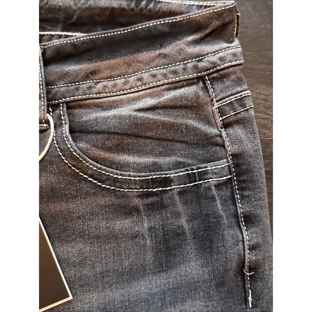 Flamingals Straight Leg Jeans Women 2XL Black NEW Distressed Mid-Rise 30.5 In - Picture 7 of 16